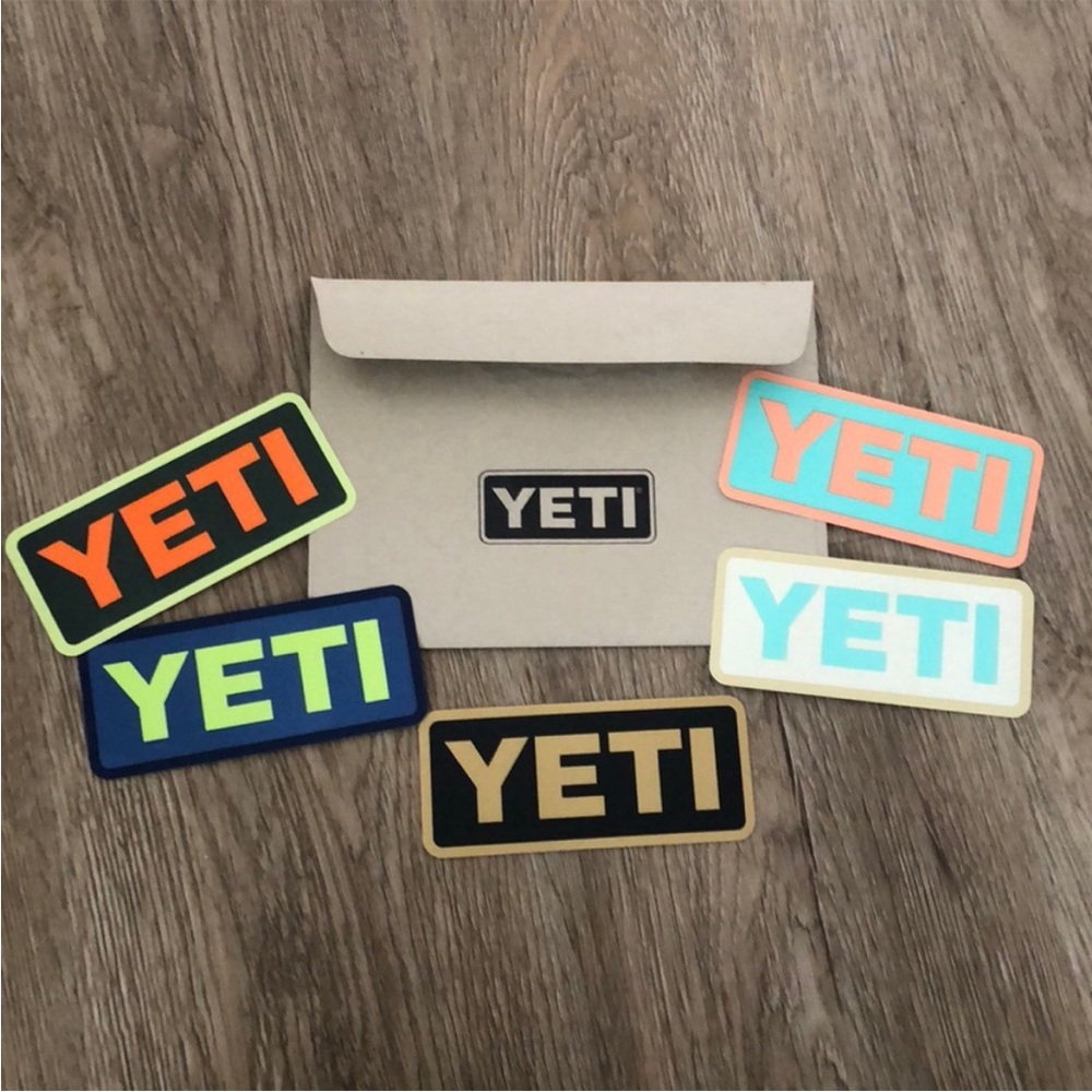 Never used YETI stickers
